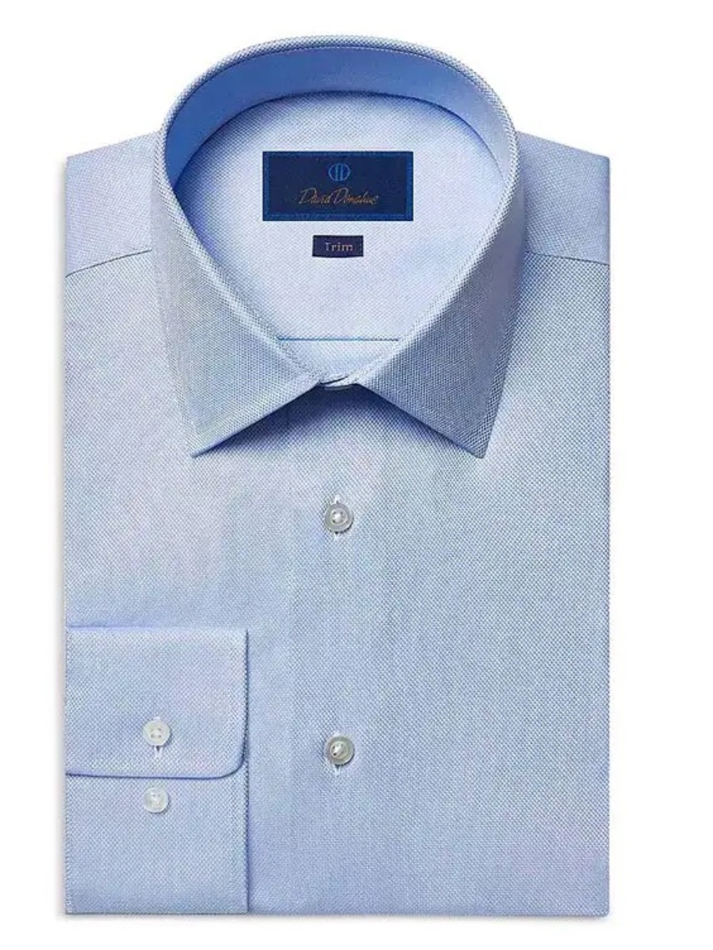 David Donahue Trim Fit Royal Oxford Shirt